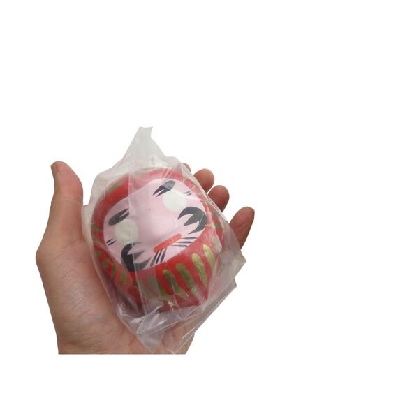 Small Japanese Red Lucky Daruma Doll Wish Making Good Luck Fortune Made in Japan - Picture 4 of 4